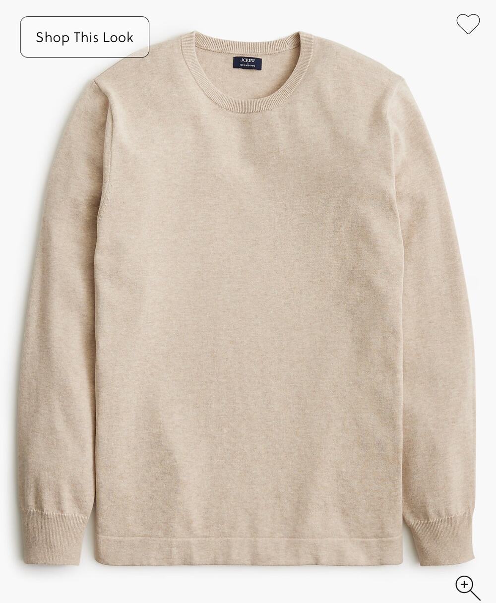 NWT J.Crew Factory Men's 100% Crewneck Sweater Gray Size L CD617